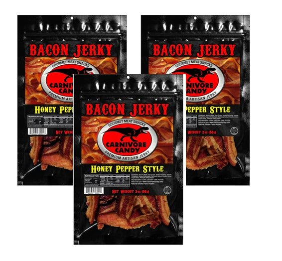 Honey Pepper Bacon Jerky - 3 packs