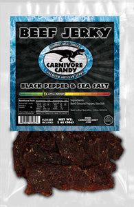 Carnivore Candy Seasalt & Pepper Beef Jerky - (1) 3 oz pack