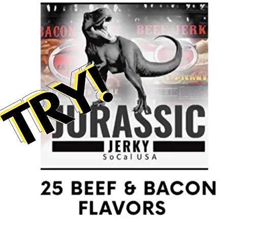 JURASSIC JERKY’S Mixed HOT 3 pk HEAT Variety pk. Hot beef jerky. 3 oz Bags 1. “Inferno X” Super Hot! 2. Volcanic Jalapeño Medium Heat 3. “HEAT” Medium Heat