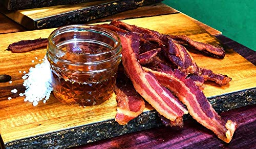 Jurassic Jerky’s Sweet Bacon pack – Delicious Smoky Applewood and Old-Fashioned Maple Bacon Jerky, high protein, MSG-free, low sodium, no preservatives (2 OZ - 2 bags)
