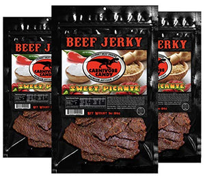 Carnivore Candy -Sweet Picante Beef Jerky 3oz- 3 Pack