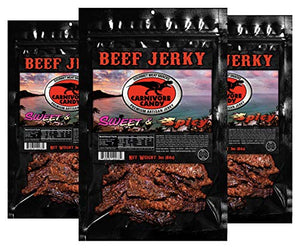 Carnivore Candy Beef Jerky Three Pack (Three 3oz Bags) (Sweet and Spicy)